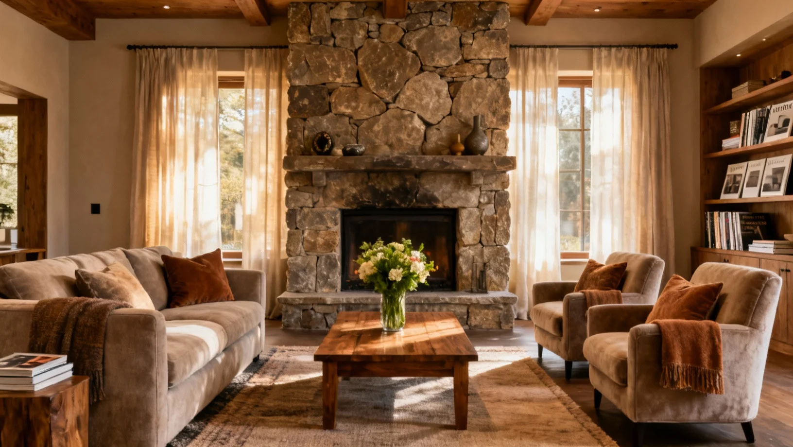 Aménager son salon autour de la cheminée : idées et inspirations