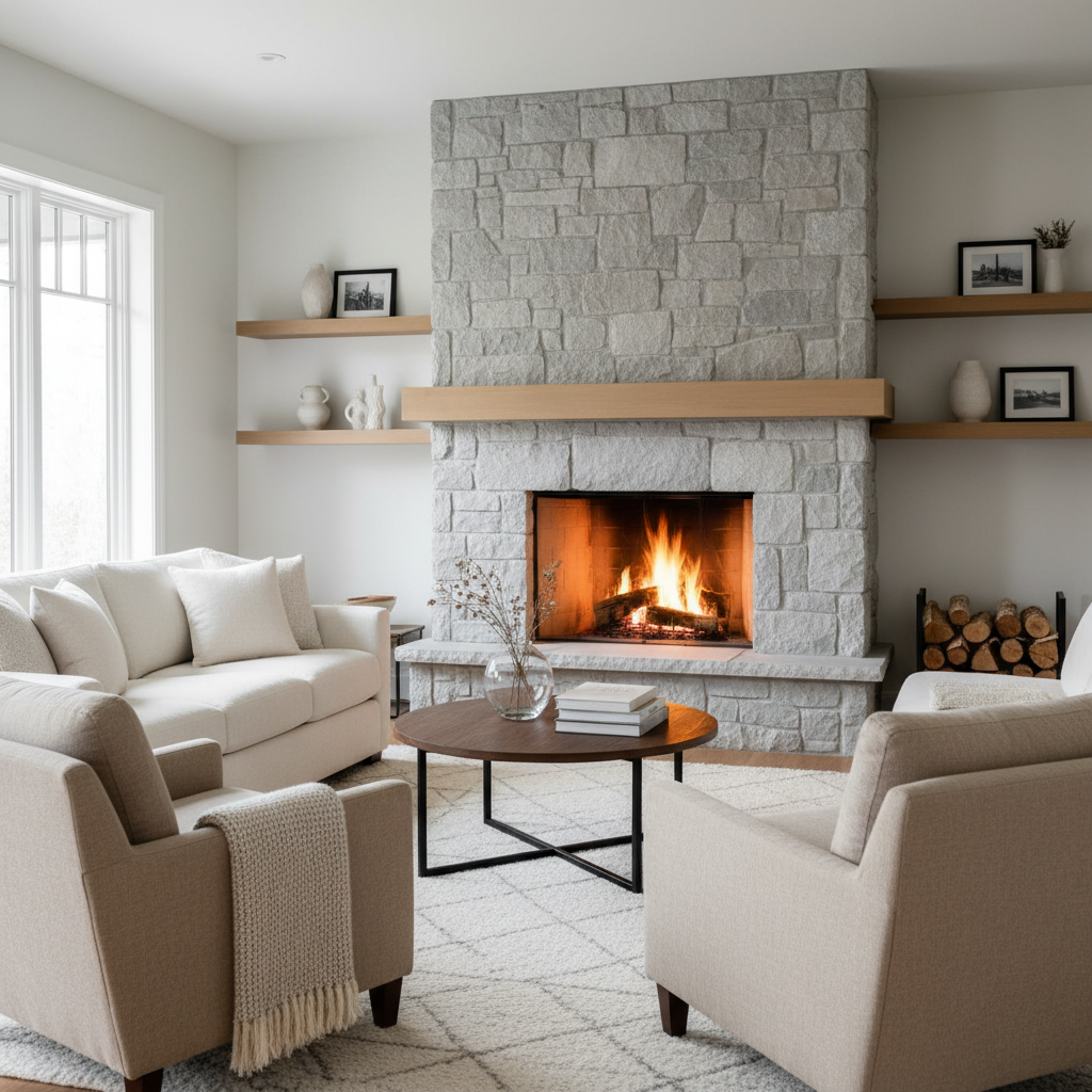Aménager son salon autour de la cheminée : idées et inspirations